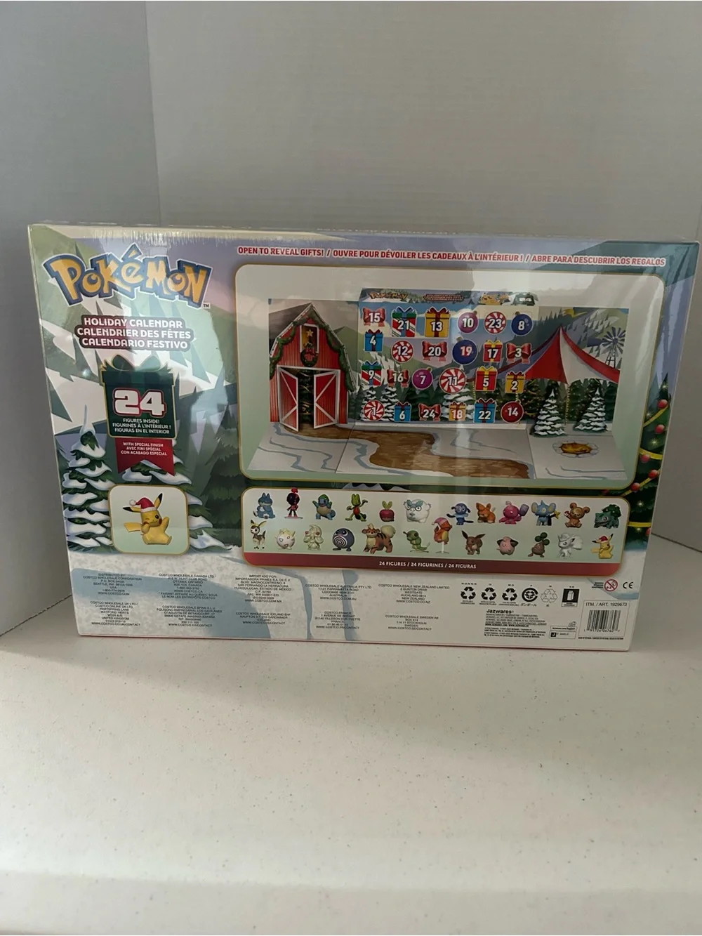 Pokémon Holiday Calendar 2026. 24 figures/27 Pc